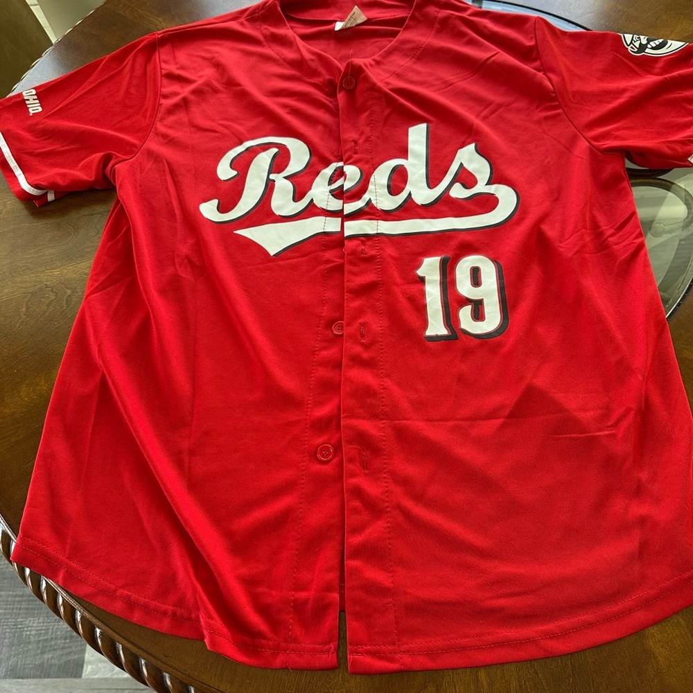 Red and White Baseball Jersey with Classic Design